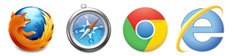 Firefox | Safari | Google Chrome | Internet Explorer