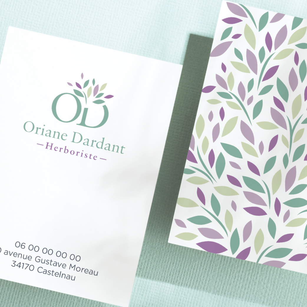 Carte de visite naturopathe et création de logo