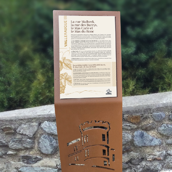 Création de panneaux pupitres pour un sentier patrimonial, Lozère